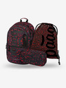 BAAGL  Schwarzes Schulset - Rucksack, Mäppchen, Tasche Baagl Core Red Polygon