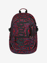 BAAGL  Schwarzes Schulset - Rucksack, Mäppchen, Tasche Baagl Core Red Polygon