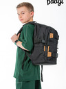 BAAGL  Graues Schulset - Rucksack, Mäppchen, Tasche Baagl Skate Darkness