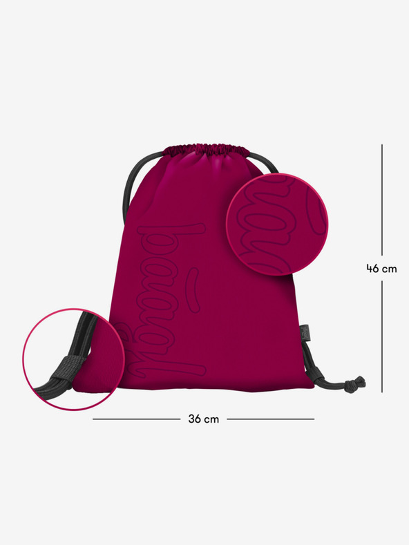BAAGL  Rotes Schulset - Rucksack, Federmäppchen, Tasche Baagl Coolmate Ruby