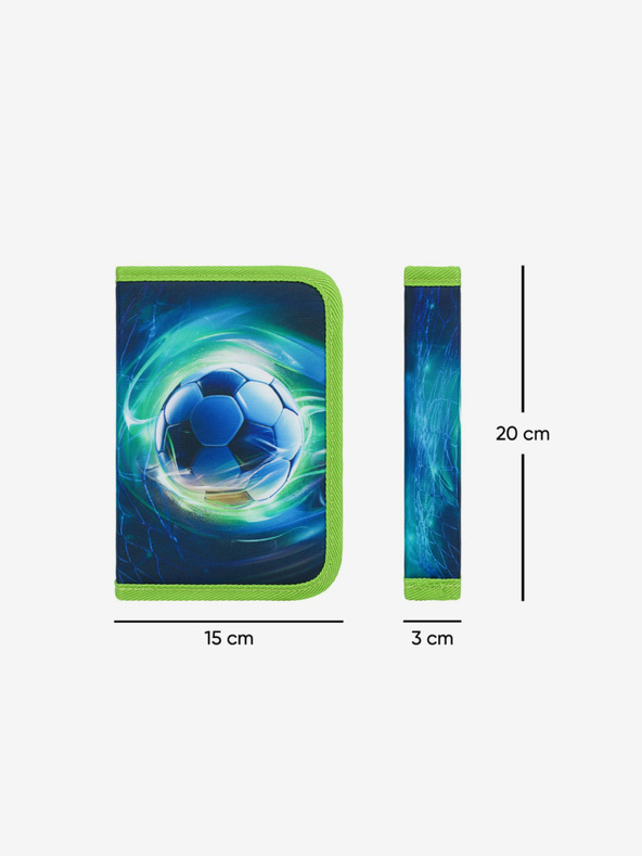 BAAGL  Grün Schulmäppchen einstöckig Football Ball Baagl