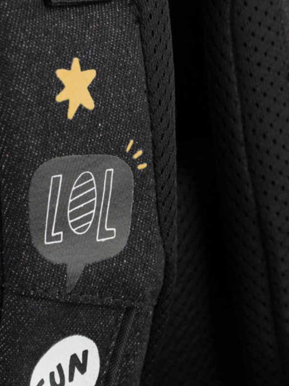 BAAGL  Schwarzes 3er Set Sneakers: Rucksack, Mäppchen und Tasche Baagl