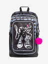 BAAGL  Schwarzes 3er Set Sneakers: Rucksack, Mäppchen und Tasche Baagl