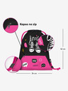 BAAGL  Schwarzes 3er Set Sneakers: Rucksack, Mäppchen und Tasche Baagl