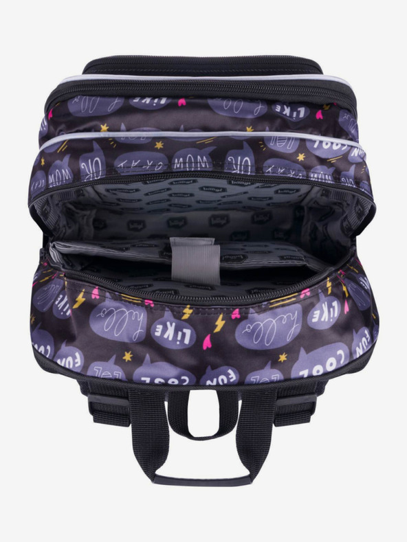 BAAGL  Schwarzes 3er Set Sneakers: Rucksack, Mäppchen und Tasche Baagl