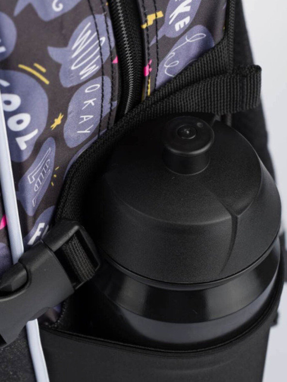 BAAGL  Schwarzes 3er Set Sneakers: Rucksack, Mäppchen und Tasche Baagl