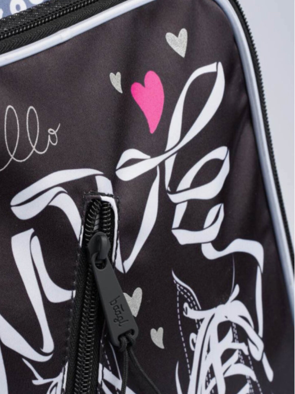 BAAGL  Schwarzes 3er Set Sneakers: Rucksack, Mäppchen und Tasche Baagl