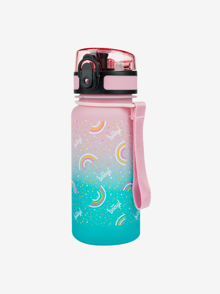 BAAGL  Rosa Tritan Trinkflasche Regenbogen Farbverlauf, 350 ml Baagl