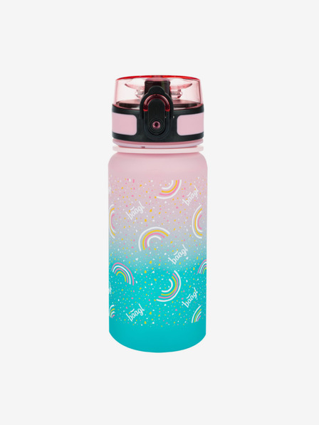 BAAGL  Rosa Tritan Trinkflasche Regenbogen Farbverlauf, 350 ml Baagl