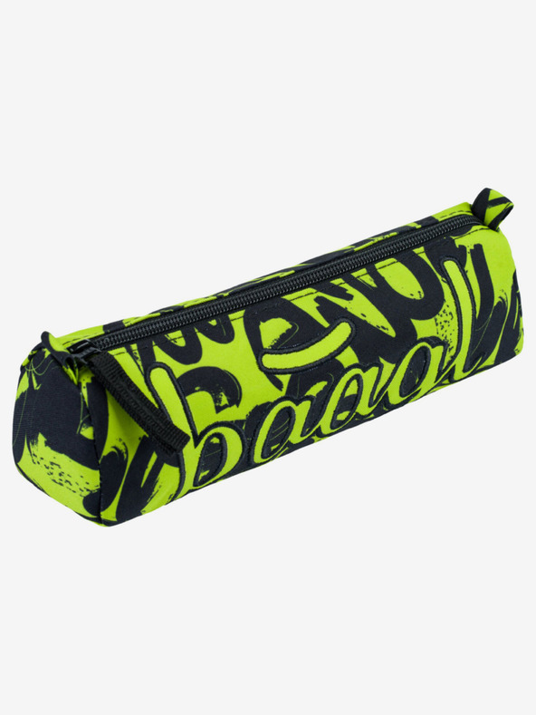 BAAGL  Schwarzer Studentenkoffer lime Baagl