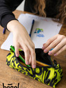 BAAGL  Schwarzer Studentenkoffer lime Baagl