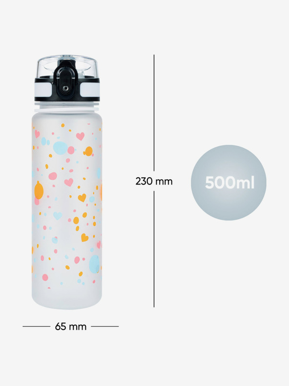 BAAGL  Weiße tritan Trinkflasche pet, 500 ml Baagl