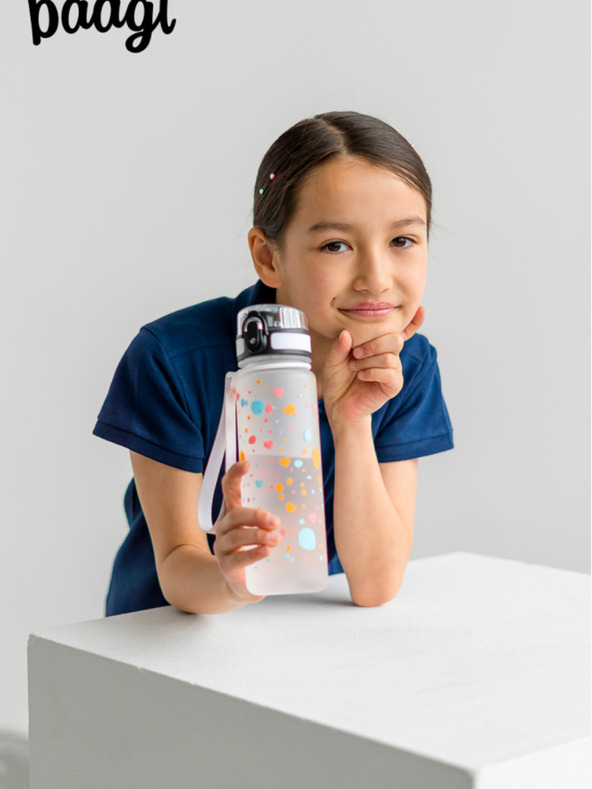 BAAGL  Weiße tritan Trinkflasche pet, 500 ml Baagl