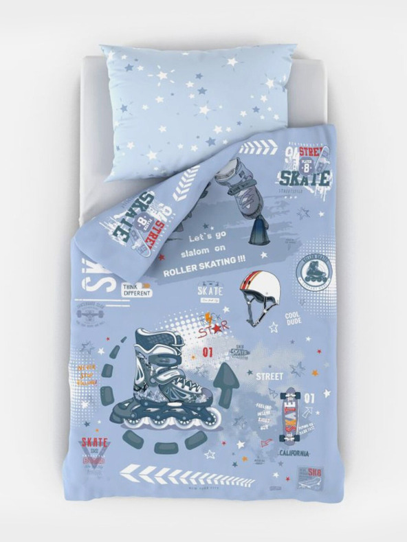 Kvalitex Jugendbettwäsche 140x200, 70x90cm Skate