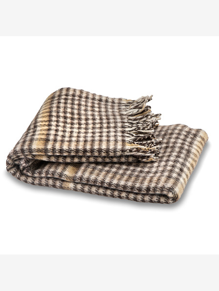 Balkanova Wolldecke Elma XI - braun und beige kariert