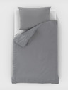 Kvalitex Klassische Flanell-Bettwäsche 140x200, 70x90cm hellgrau Kvalitex