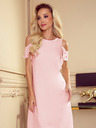numoco Schmeichelhaftes Kleid mit geraffter Schulter - pastellrosa Numoco