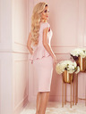 numoco Elegantes Midikleid mit Rüschen - Puderrosa Numoco