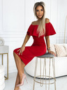 numoco Marbella - Spanisches Grippe-Bleistiftkleid - Rot Numoco