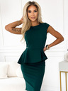 numoco Elegantes Midikleid mit Rüschen - grün Numoco
