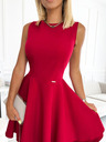 numoco Elegantes Kleid mit längerem Rücken - rot mit Glitzer Numoco
