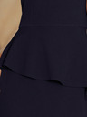 numoco Elegantes Midikleid mit Rüschen - dunkelblau Numoco