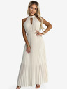 numoco Plissiertes Midikleid mit Tropfenausschnitt - beige Numoco