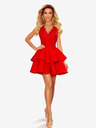 numoco Exklusives Kleid mit Spitzenausschnitt - rot Numoco