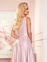 numoco Fließendes Kleid - Herzausschnitt - puderrosa + Glitzer Numoco