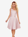 numoco Fließendes Kleid - Herzausschnitt - puderrosa + Glitzer Numoco