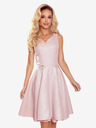 numoco Fließendes Kleid - Herzausschnitt - puderrosa + Glitzer Numoco