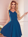 numoco Kleid - herzförmiger Ausschnitt - meerfarben Numoco