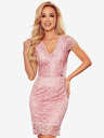numoco Kleid mit Spitzenausschnitt - Dirty Pink Numoco