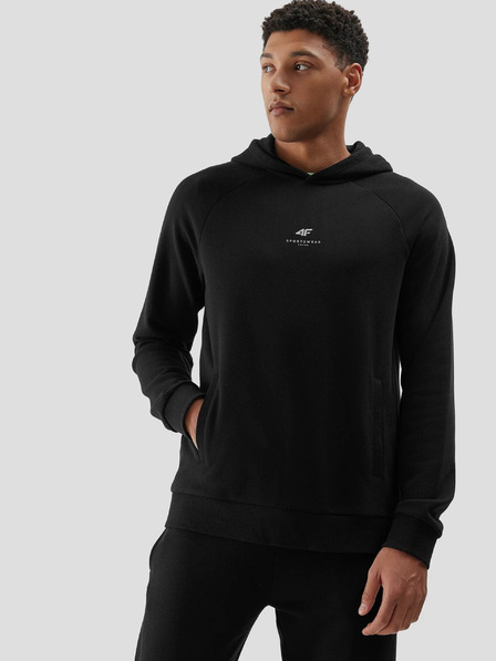 4F Herren-Kapuzen-Sweatshirt aus Bio-Baumwolle ohne Reißverschluss und Kapuze 4F