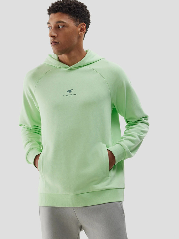 4F Herren-Kapuzen-Sweatshirt aus Bio-Baumwolle ohne Reißverschluss und Kapuze 4F