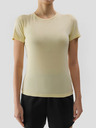 4F Unifarbenes, schmales Damen-T-Shirt 4F