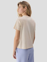 4F Einfarbiges Damen-T-Shirt mit Bio-Baumwolle 4F