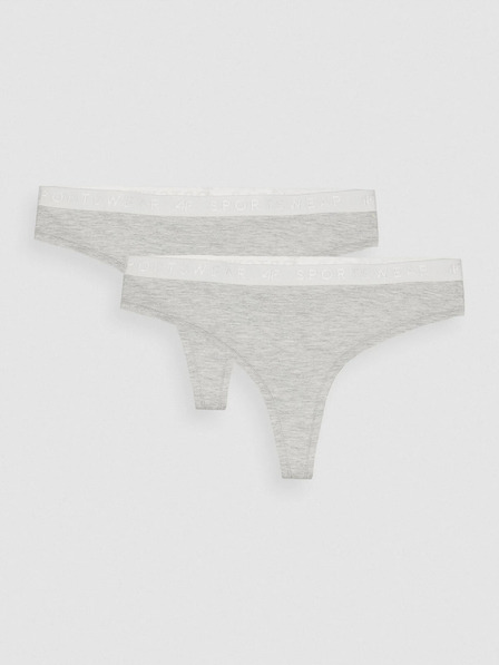 4F Damen Unterwäsche Slip 4F 2 Stück