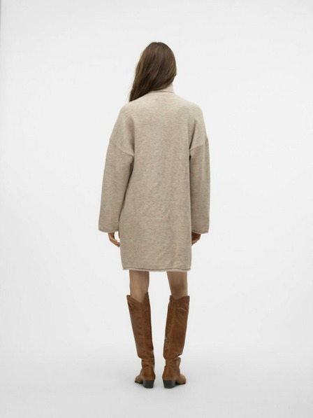 AWARE by VERO MODA Beigefarbenes Damen-Pulloverkleid AWARE von VERO MODA