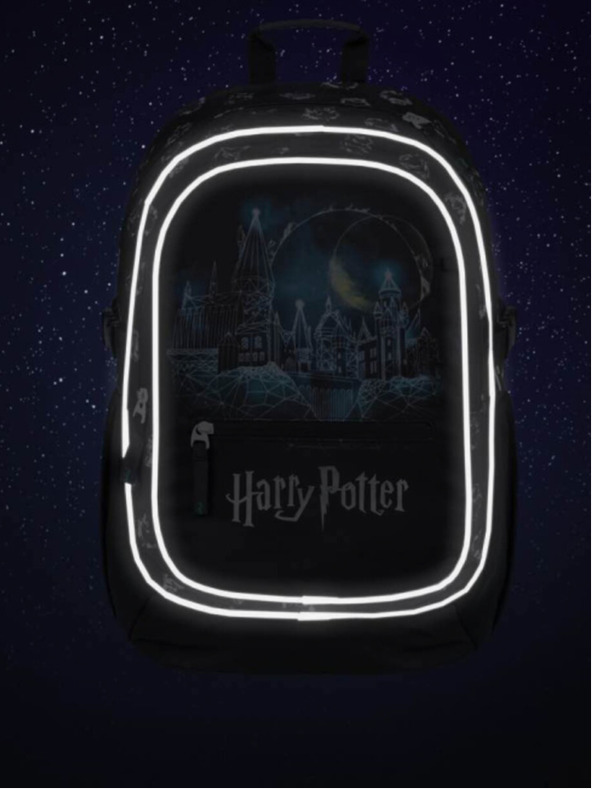 BAAGL  Schwarzes Schulset - Rucksack, Federmäppchen, Tasche Baagl Core Harry Potter Hogwarts