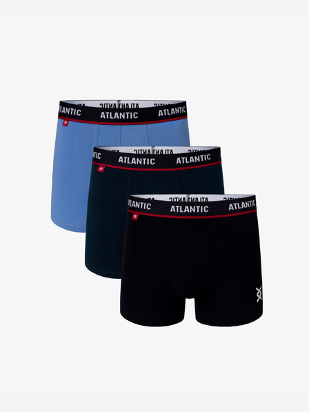 Atlantic 3er-Pack Herren ATLANTIC Boxershorts - marineblau