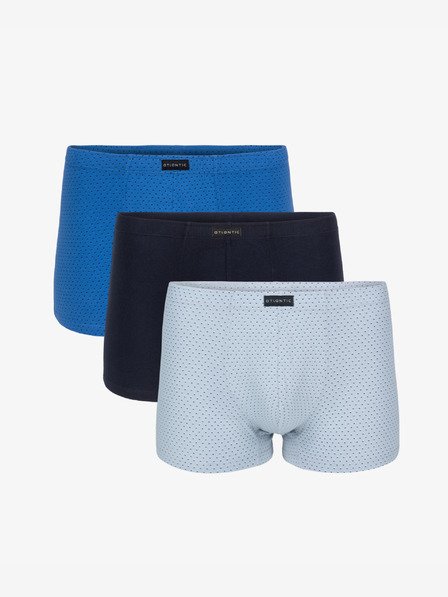 Atlantic 3-PACK Herren Boxershorts ATLANTIC Blau/Marine/Grau