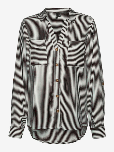 Vero Moda Weiß und schwarz gestreiftes Damenshirt Vero Moda Bumpy