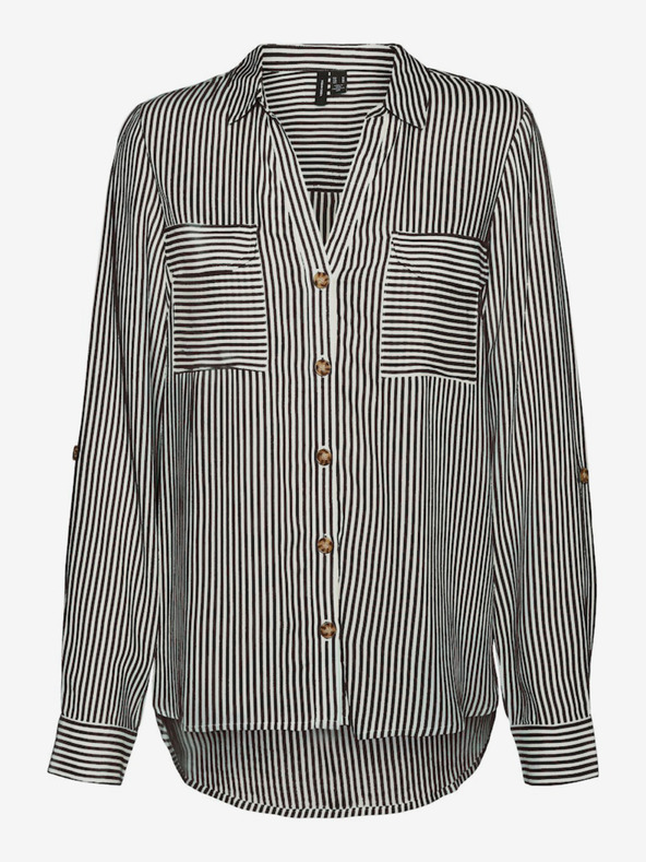 Vero Moda Weiß und schwarz gestreiftes Damenshirt Vero Moda Bumpy