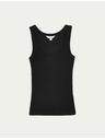 Marks & Spencer Geripptes, eng anliegendes Tanktop aus reiner Baumwolle Marks & Spencer schwarz