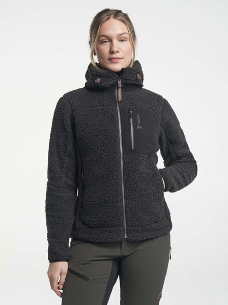 Tenson Damen Fleece Kapuzenjacke TENSON Himalaya Teddy Zip W schwarz