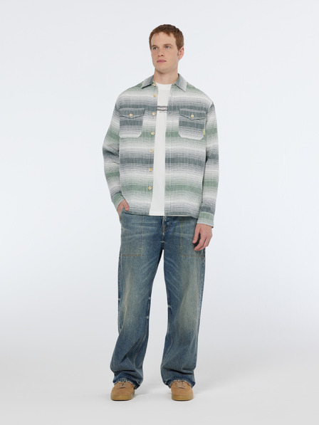 Scotch & Soda Weiß-grün gestreiftes Herrenhemd Scotch & Soda