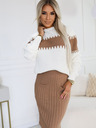 numoco Warmes zweiteiliges Pullover-Set - caramel + ecru Numoco