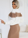 numoco Warmes zweiteiliges Pullover-Set - caramel + ecru Numoco