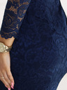 numoco Spitzenkleid mit Ausschnitt - dunkelblau Numoco